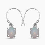 925 Sterling Silver Ethiopian Opal Earrings