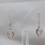 Natural Citrine Silver Earrings