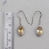 Natural Citrine Silver Earrings