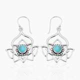 Mexican Turquoise Silver Earrings