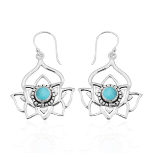 Mexican Turquoise Silver Earring