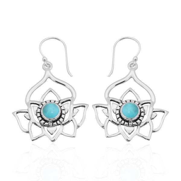 Mexican Turquoise Silver Earring