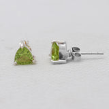 Peridot Silver Stud Earrings