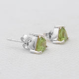 Peridot Silver Stud Earrings