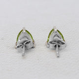 Peridot Silver Stud Earrings