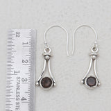 Garnet Silver Earrings