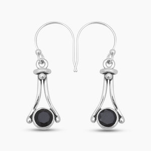 Garnet Silver Earrings