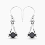 Garnet Silver Earrings