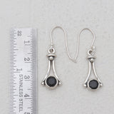 Garnet Silver Earrings