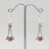 Garnet Silver Earrings