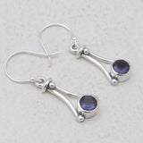 Garnet Silver Earrings