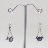 Garnet Silver Earrings