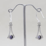 Garnet Silver Earrings