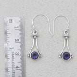Garnet Silver Earrings