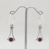 Garnet Silver Earrings