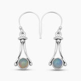 Garnet Silver Earrings