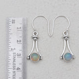 Garnet Silver Earrings