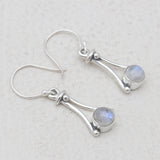 Garnet Silver Earrings