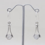 Garnet Silver Earrings