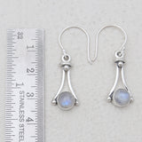 Garnet Silver Earrings