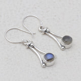 Garnet Silver Earrings