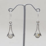 Garnet Silver Earrings