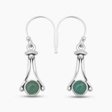 Garnet Silver Earrings