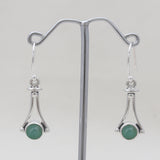 Garnet Silver Earrings