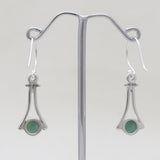 Garnet Silver Earrings