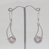 Natural Citrine Silver Earrings