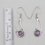 Natural Citrine Silver Earrings