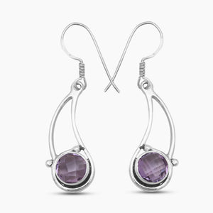Amethyst Silver Earrings