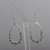 Natural Blue Topaz Silver Earrings