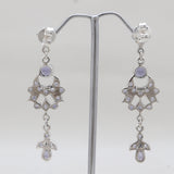 925 Sterling Silver Iolite Drop Earrings