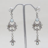 925 Sterling Silver Iolite Drop Earrings