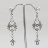 925 Sterling Silver Iolite Drop Earrings