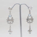 925 Sterling Silver Iolite Drop Earrings