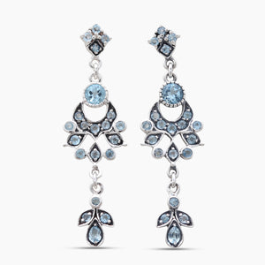 925 Sterling Silver Iolite Drop Earrings