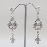 925 Sterling Silver Iolite Drop Earrings