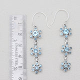 925 Sterling Silver Citrine Dangle Earrings