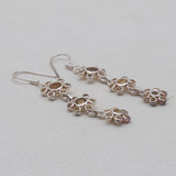 925 Sterling Silver Citrine Dangle Earrings