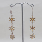 925 Sterling Silver Citrine Dangle Earrings