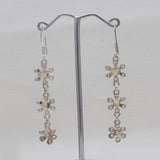925 Sterling Silver Citrine Dangle Earrings