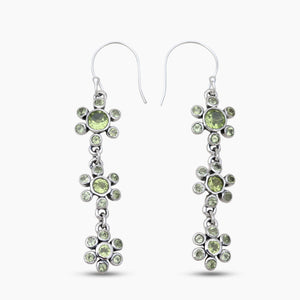 925 Sterling Silver Citrine Dangle Earrings