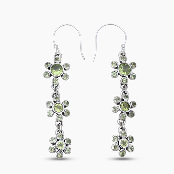 925 Sterling Silver Citrine Dangle Earrings