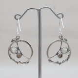 Green Amethyst & Smoky Quartz Silver Earrings
