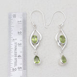 925 Sterling Silver Garnet Earrings