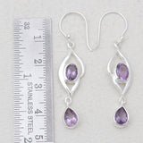925 Sterling Silver Garnet Earrings
