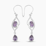 925 Sterling Silver Garnet Earrings