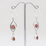 925 Sterling Silver Garnet Earrings
